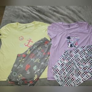Set Of 2 Bermuda Short And Tee Pajama Sets